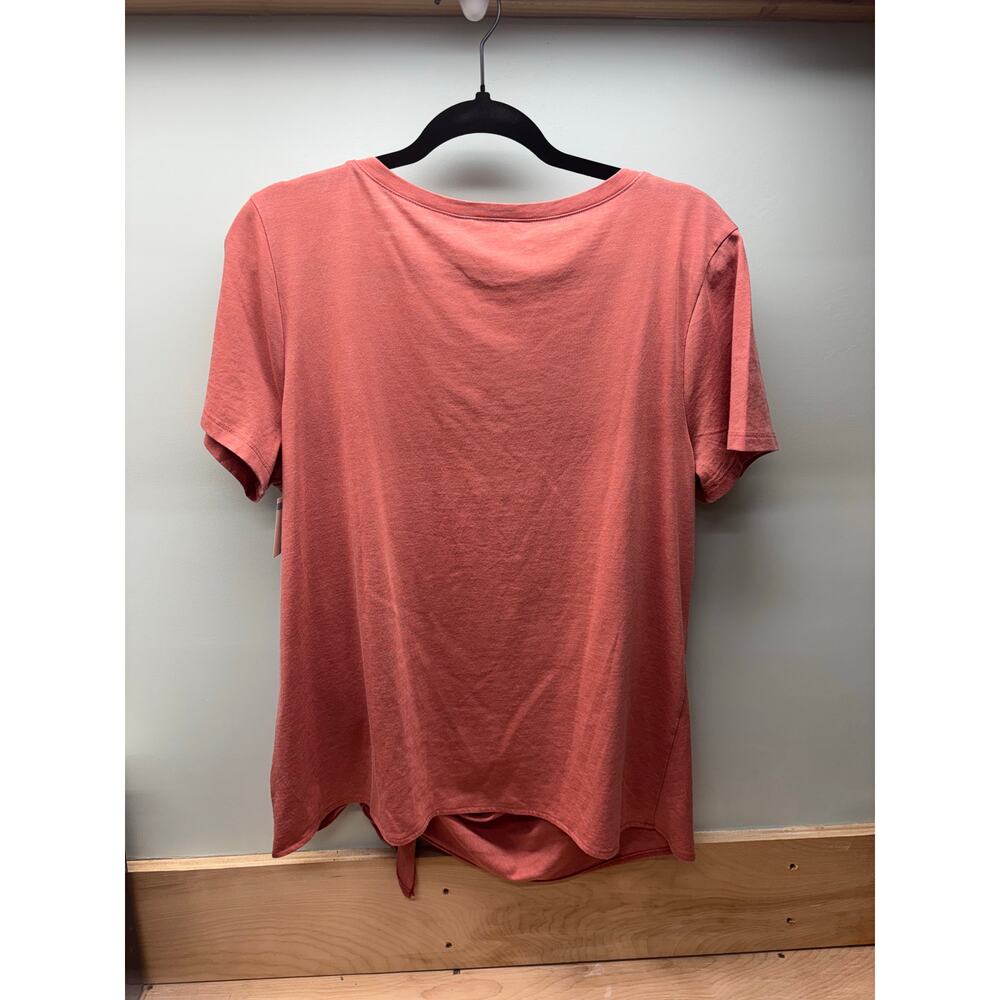 Caslon Women’s T-Shirt with Knot Tie at Waist, XL